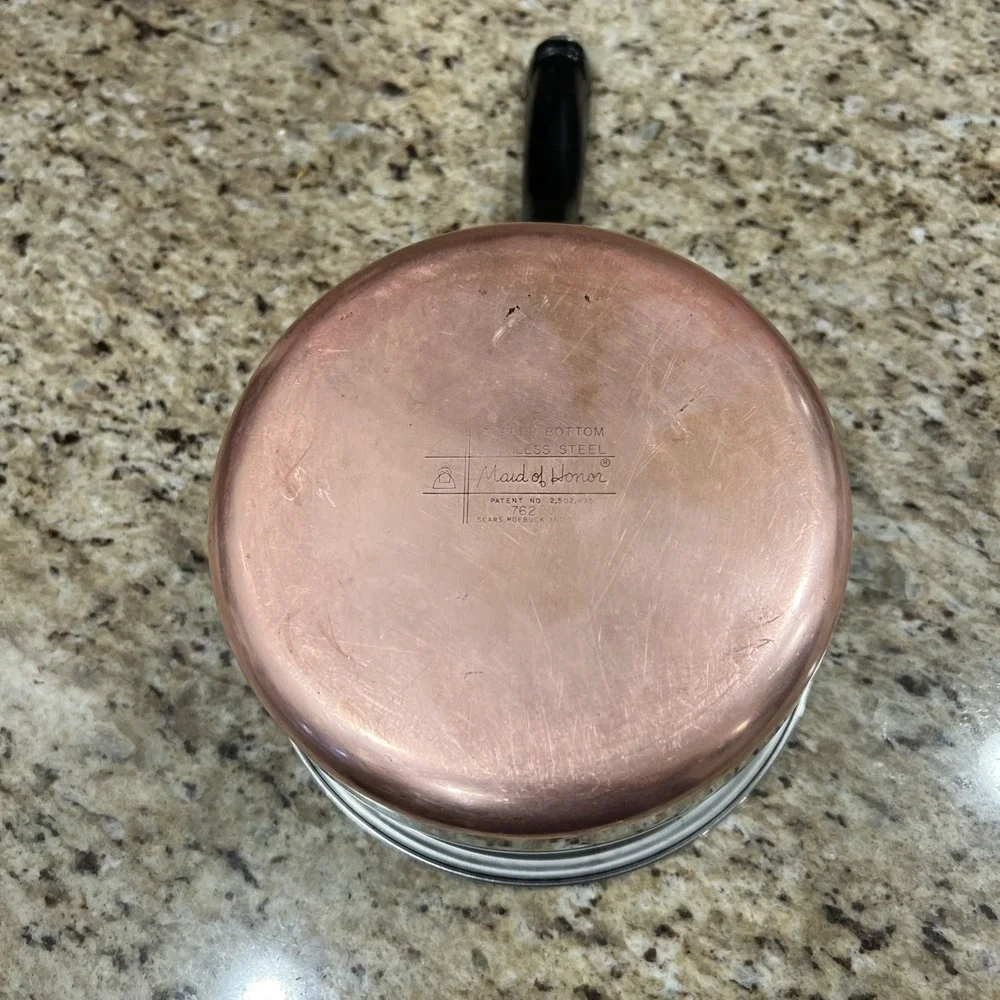 Vintage Sears Maid Of Honor Copper Bottom 2‎ Quart Pan No Lid